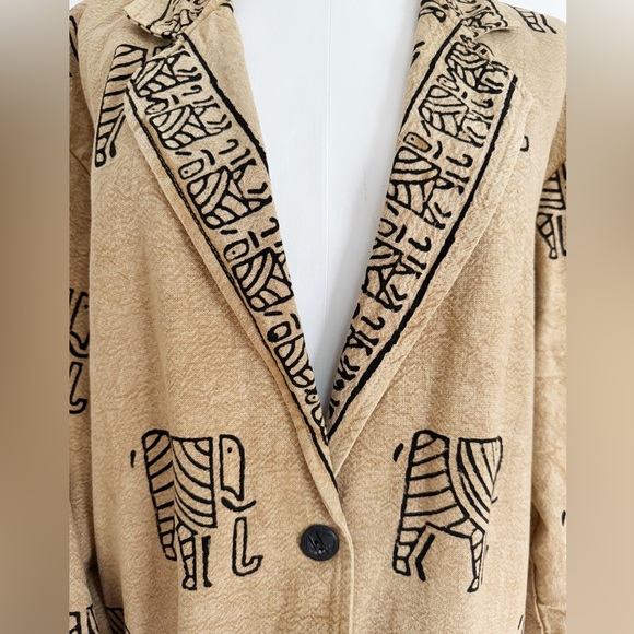 Elephant Print Fall Coat - Picture 4 of 5